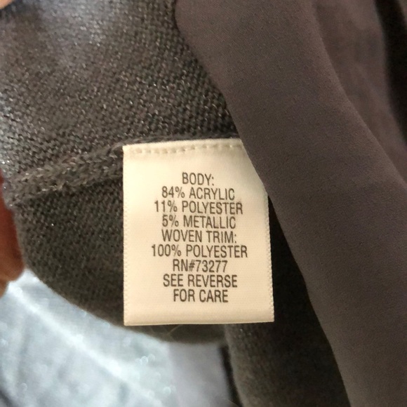 NEW Apt 9 Knit sweater shirt blouse metallic Side slits casual holiday 2X NWT - Picture 10 of 16